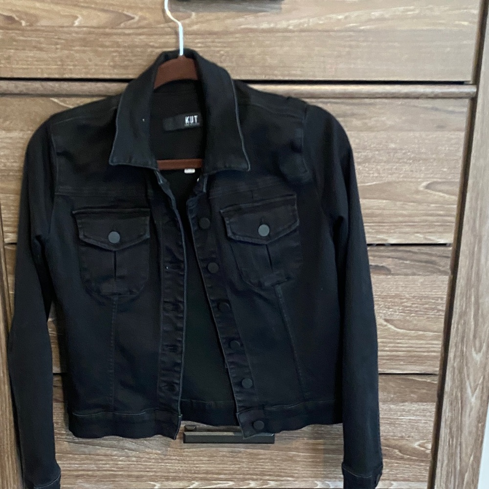 Kut from the Kloth Black Denim Trucker Jacket - Women's